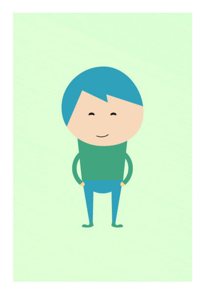 Cartoon Young Boy Character Art PosterGully Specials