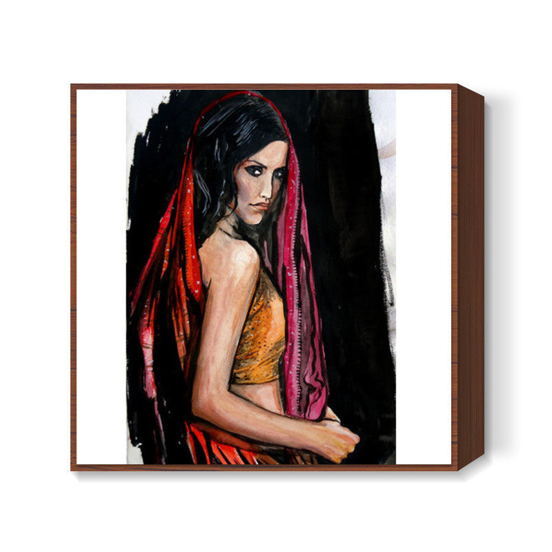 Desi Lady Square Art Prints