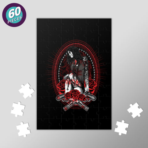 Woman With Tattoo Hand Jigsaw Puzzles