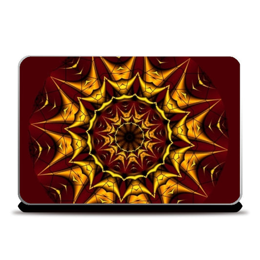 Laptop Skins, Golden Kaleido Laptop Skins