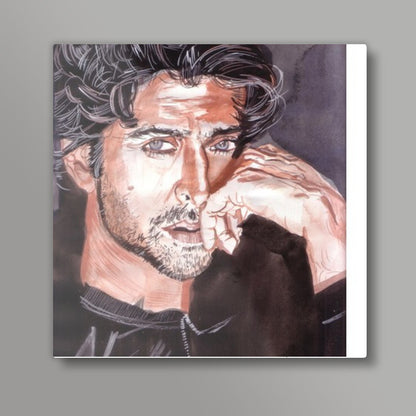 Superstar Hrithik Roshan has charisma and charm, substance and style Square Art Prints