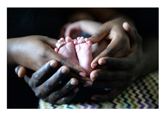 Baby In Mother And Father Hand  Wall Art