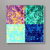 Color Stamps Square Art Prints