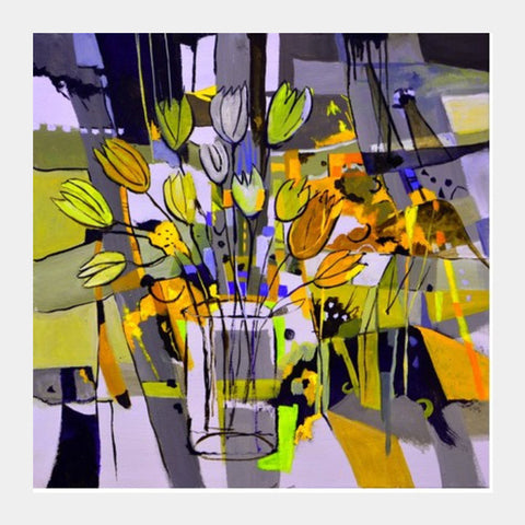 Still Life Yellow Flowers Square Art Prints PosterGully Specials