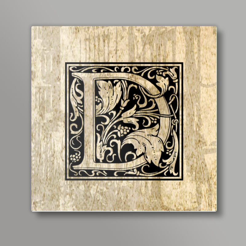 Ornate D Square Art Prints
