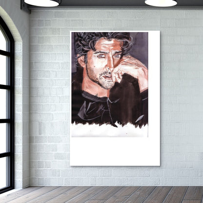 Superstar Hrithik Roshan exudes charisma and promise Wall Art