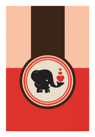 Elephant  In Love Art PosterGully Specials