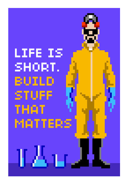 Pixelvana - Life is short - pixel motivation Wall Art