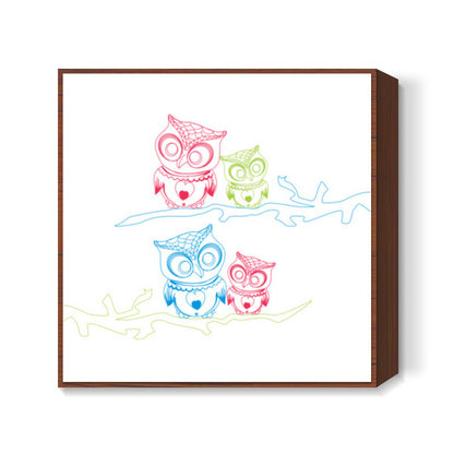 OWL W Square Art Prints