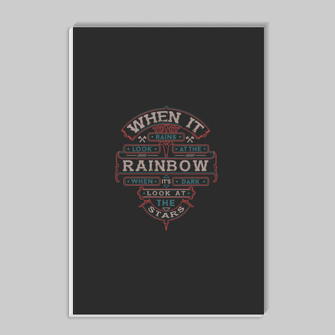 When It Rains Look At The Rainbow, When Its Dark Look At The Stars Stick Ons