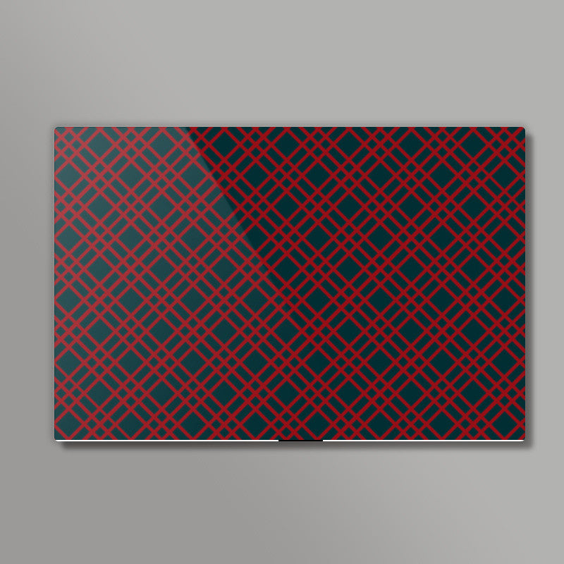 Red and Blue Checks Wall Art