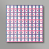 Cute Pink Hearts Plaid Checkered Love Pattern Square Art Prints