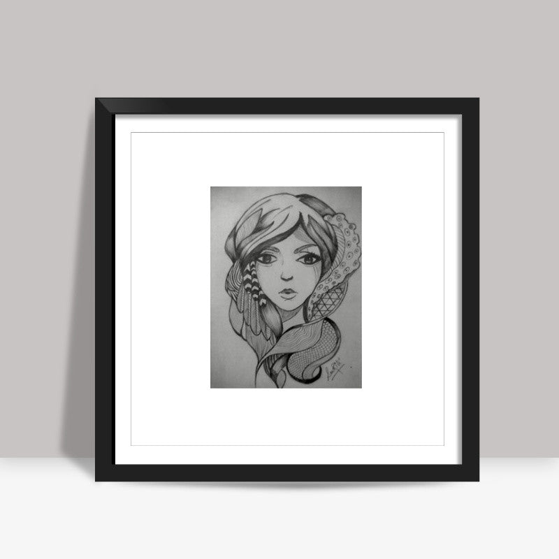 Pencil Sketches Square Art Prints
