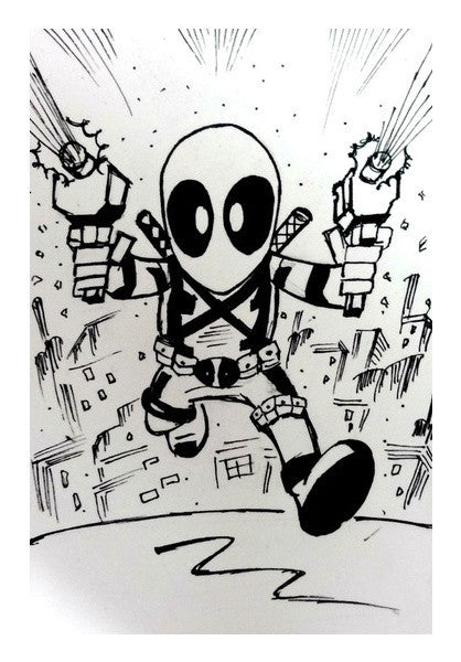 Chibi Deadpool Art PosterGully Specials