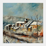 Snow in Chassepierre Square Art Prints