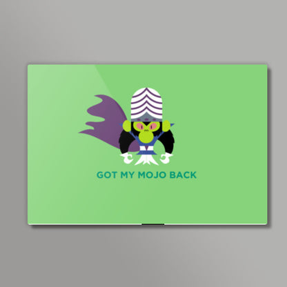 Minimal Retro Cartoon Mojo Jojo Powerpuff Girls Wall Art