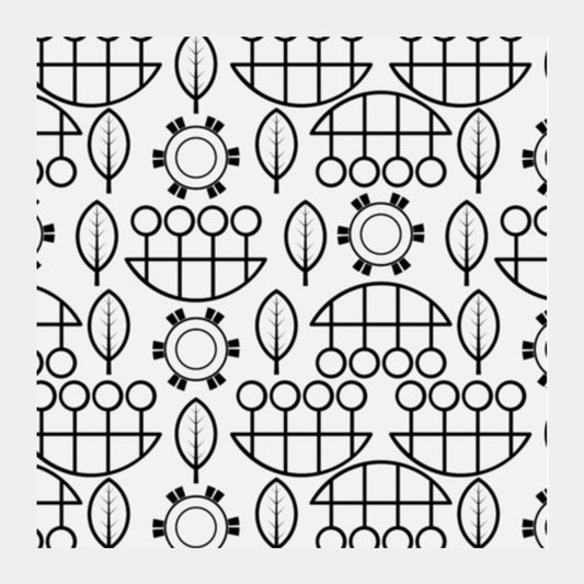 Black And White Design Vector Pattern Square Art Prints PosterGully Specials