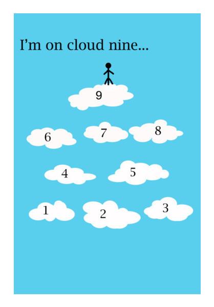 PosterGully Specials, Im On Cloud Nine Minimal Artwork Wall Art