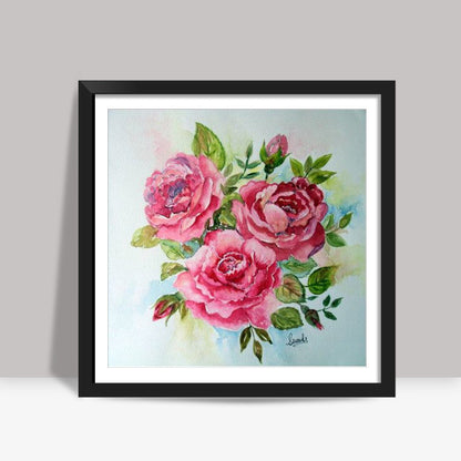 Rosy Companions Square Art Print