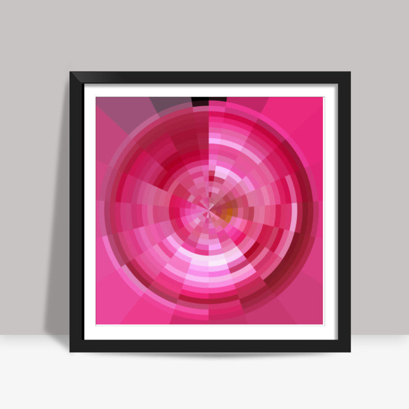 Circular Geometric Abstract Digital Art Design Print Square Art Prints