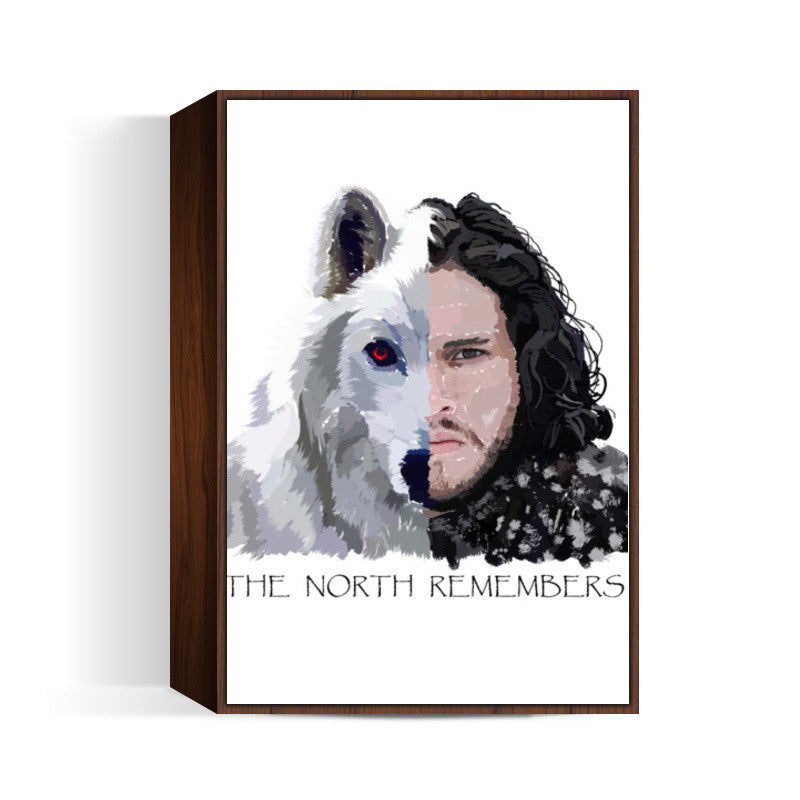 Jon Snow and Ghost Wall Art