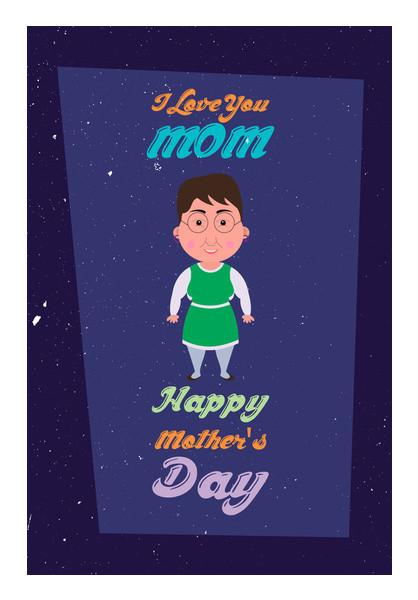 PosterGully Specials, I Love You Mom Cartoon Wall Art