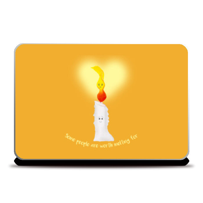 Laptop Skins, Valentine Special- Candle & Flame Love Laptop Skins