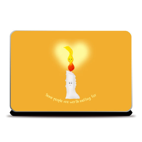 Laptop Skins, Valentine Special- Candle & Flame Love Laptop Skins
