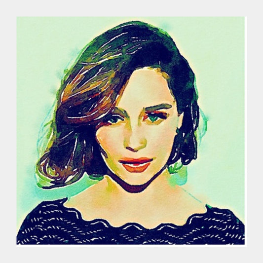 Emilia Clarke Square Art Prints