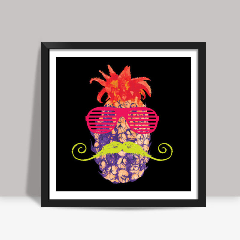 Pineapple Punk Neon Square Art | Lotta Farber