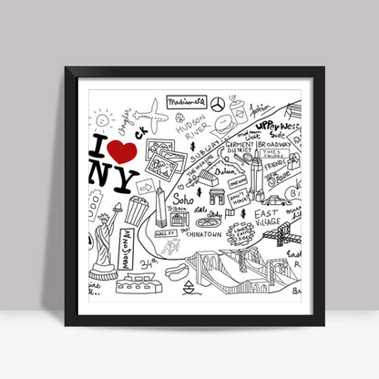 I LOVE NY Square Art Prints
