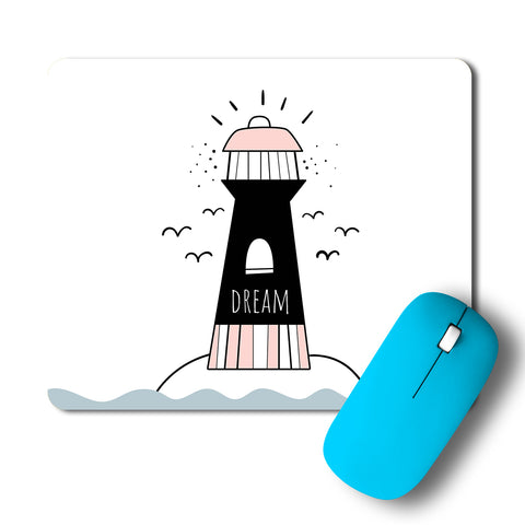 Scandinavian Lighthouse Dream Minimal Artwork Mousepad