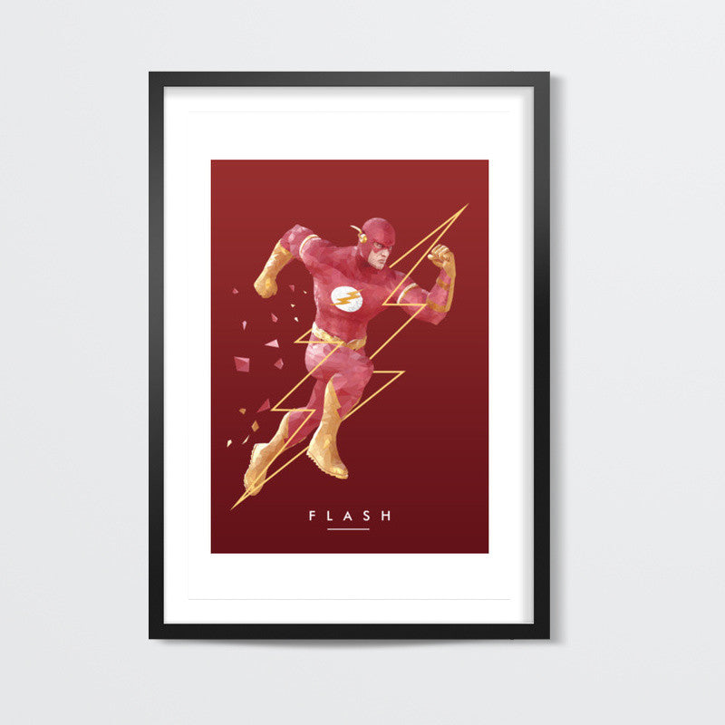 Flash Low Poly  Wall Art