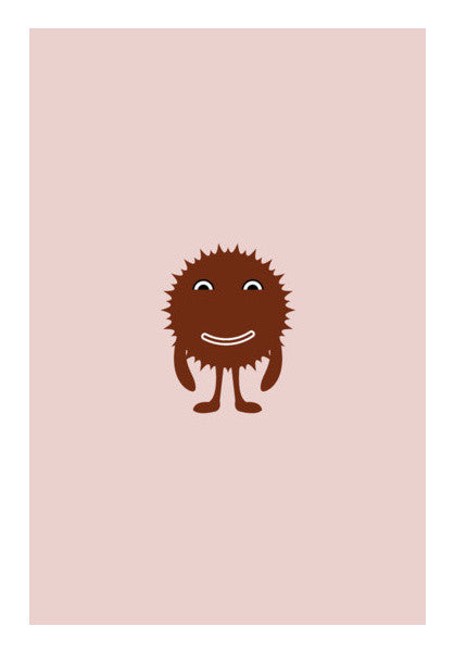 Adorable Little Brown Cartoon Vector Design Art PosterGully Specials