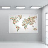 World Map Dots Pattern Giant Poster