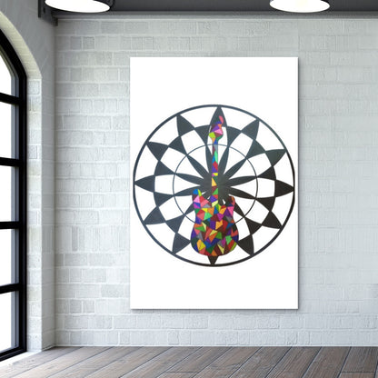 Floral Guitar Wall Art| Geometric | Triangle