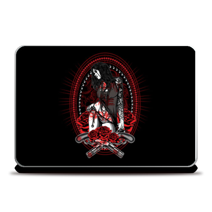 Woman With Tattoo Hand Laptop Skins