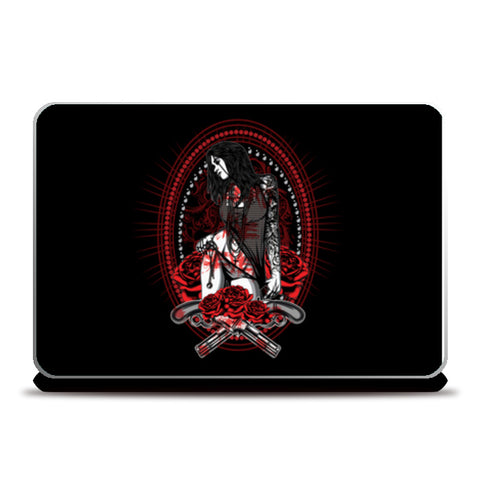Woman With Tattoo Hand Laptop Skins