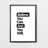 Believe You Can. Wall Art