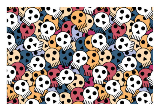 Simple Halloween Skull  Art PosterGully Specials