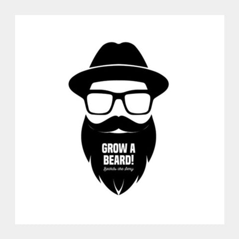 PosterGully Specials, Grow A Beard Square Art Prints