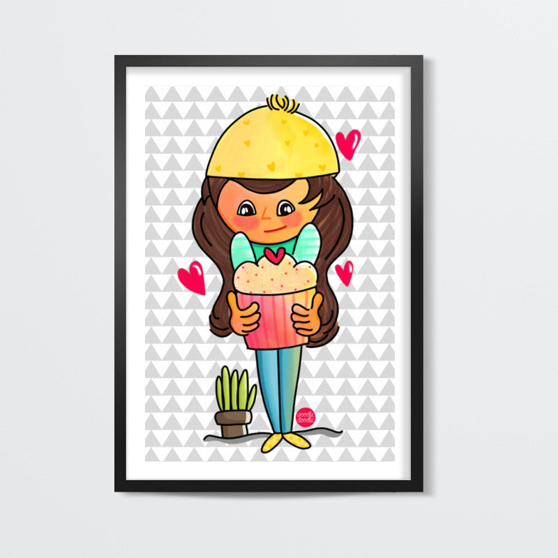 The Cupcake Girl Wall Art