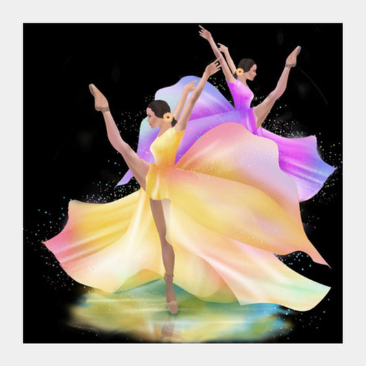 Ballerina Square Art Prints