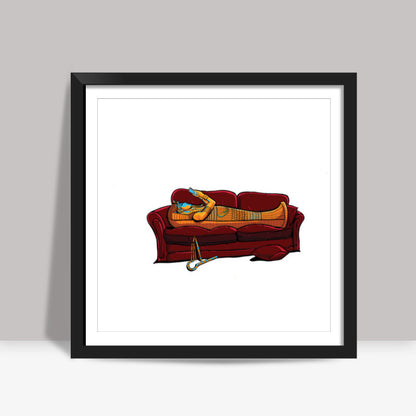 Couch Mummy Square Art Prints