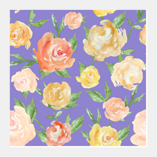 Watercolor Floral 2 Square Art Prints