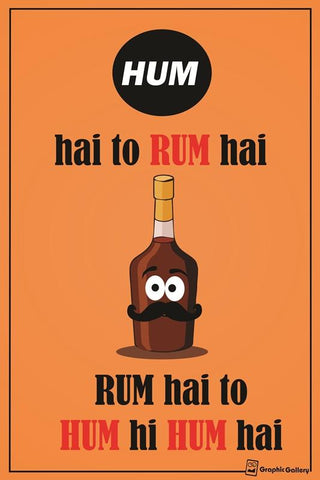 PosterGully Specials, Hum hai to Rum hai Wall Art
