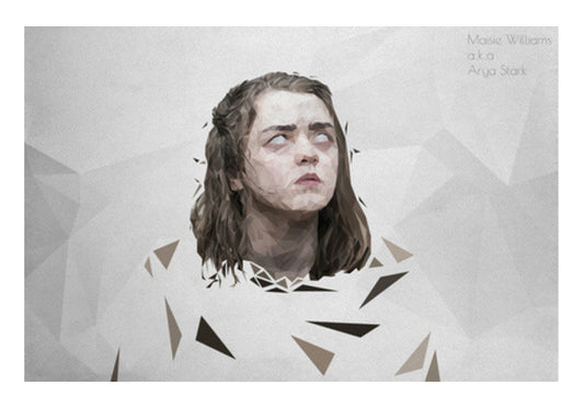 Maisie Williams Arya Stark Minimalist Polygon Art Art PosterGully Specials