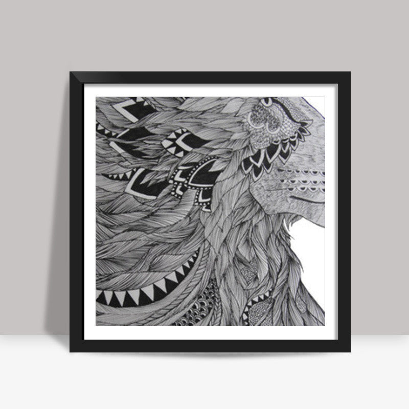 He isnt a tame lion Square Art Prints