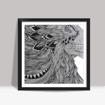 He isnt a tame lion Square Art Prints