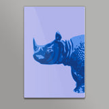 Abstract Rhino Blue Wall Art